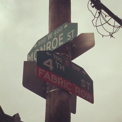 Philadelphia Street Sign In Fabric Row