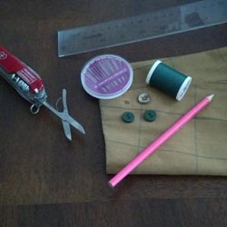 Items needed to change suit buttons 