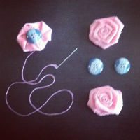 pink handmade lapel flower pins 