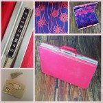 Retro print in vintage red Samsonite briefcase 