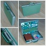 Men's vintage briefcase by Samsonite in green