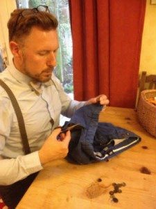 Gentelman latering trousers for braces 