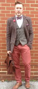 Dapper Dressed Man In Vintage Looking Outfit Dapper Dressed Man In Vintage Looking Outfit
