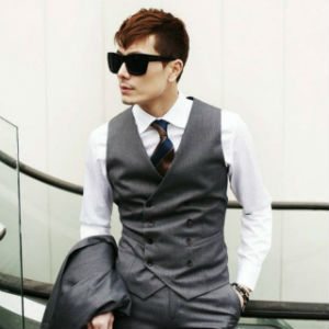 Man in bouble breasted waistcoat 