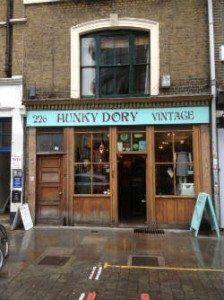 Hunky Dory Vintage Shop Front On Brick Lane 