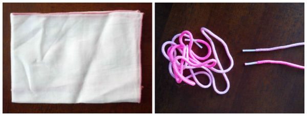Pink Pocket Square and Shoe Laces