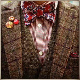 Tweed Sports Coat and Bow Tie