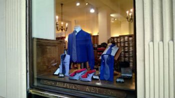 One of Hilditch & Key's window displays at their Paris shop.