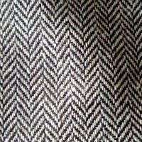 Brown suit fabric in herringbone weave