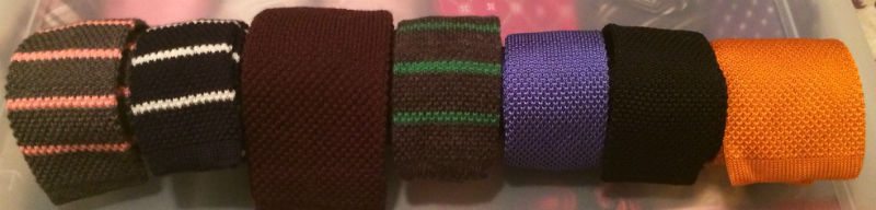 Collection of men's silk and wool knit ties