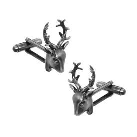 Cuff Links In Shape Of Stag Heads 