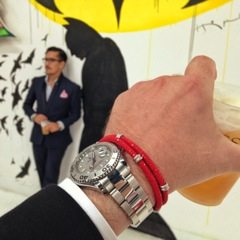 Carlos, a dapper gentleman, and @Wristi, Instagram "watch shot" phenomenon.