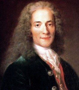 A painting of François-Marie Arouet (1694–1778), the French philosopher known as Voltaire