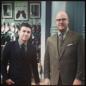 1 Savile Row shop with two men in suits