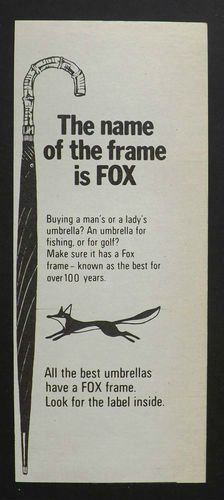 Vintage umbrella poster by Fox