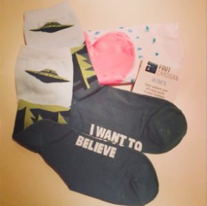 Gentlemans socks with UFO design