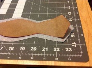 Tracing sewing guide on interfacing 