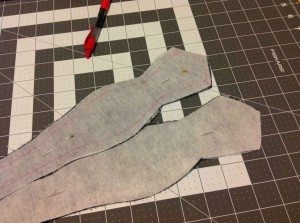 Body pieces pinned together