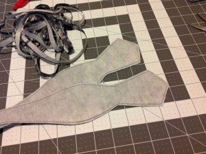 Trimmed bow tie section insides