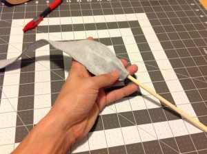 Fabric pushed through inner section