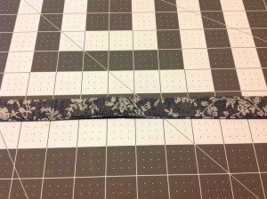 Close up of final middle section sewn seam