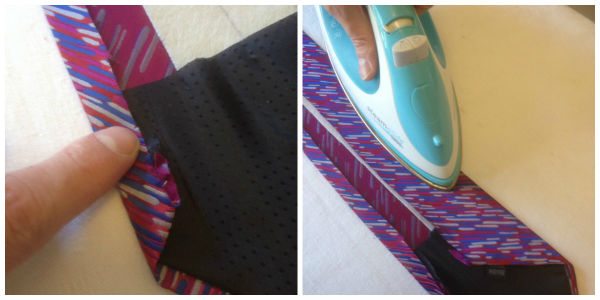 Ironing skinny tie hems