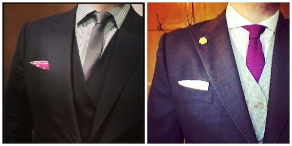 Three piece suits with shirt and tie