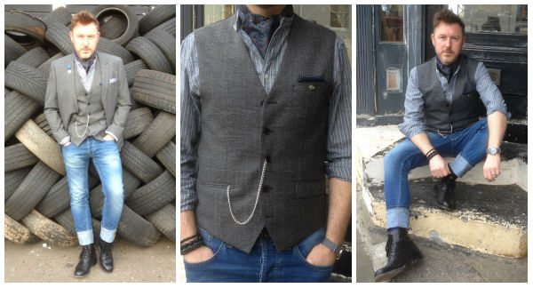 Man in casual clothing with vest and pocket watch