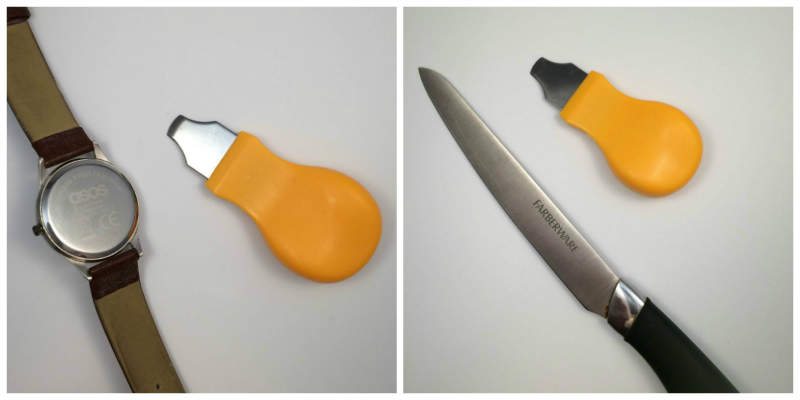 Watch with opening tools 