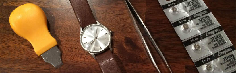 Watch and tools to replace battery