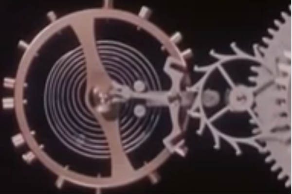 Close up of men's mechanical watch movement