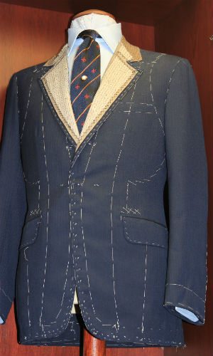 Mid construction bespoke suit jacket