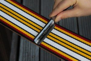 Straight razor getting stropped 