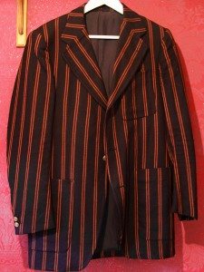 An old thrifted club jacket blazer from the 1920s