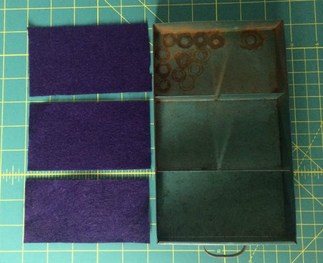 Felt lining for box interior