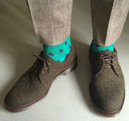 Green Mens Harris Tweed Shoes