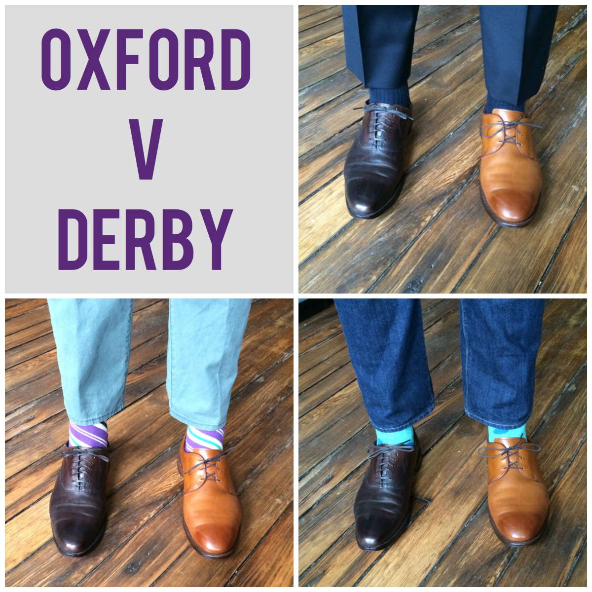 Styling Mens Shoes, Oxford vs Derby