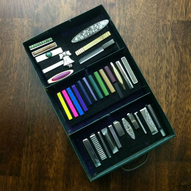 Vintage tie bar collection