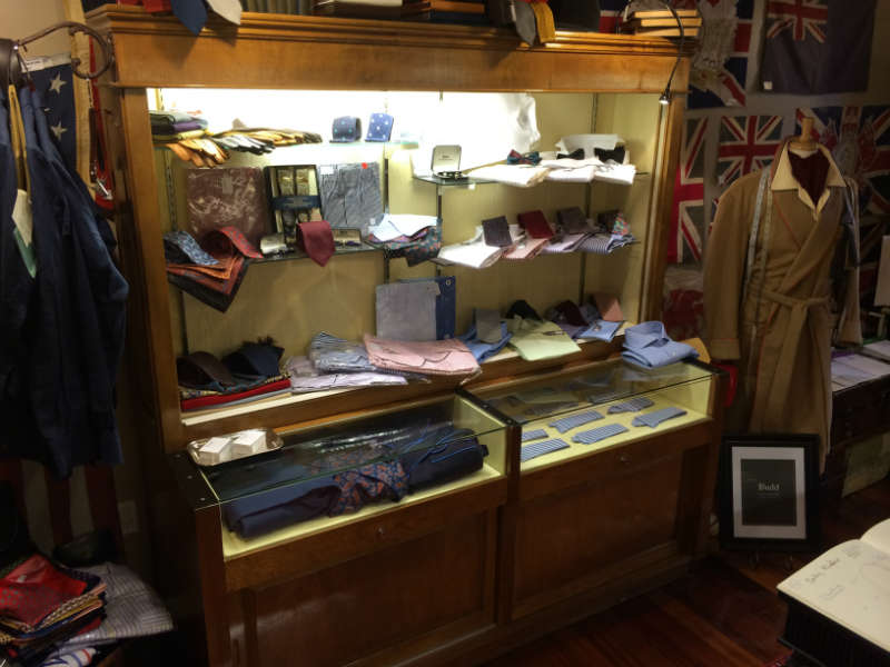 Budd Shirt Makers Trunk Show Display
