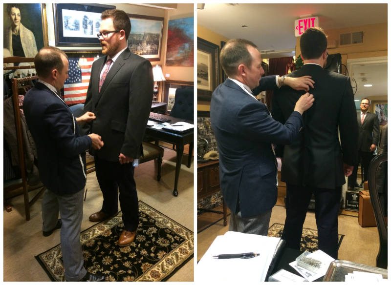 Sports coat fitting with Tony Martin