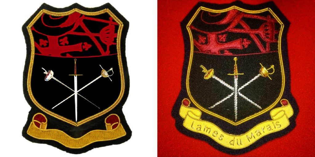lames du marais crest design and final blazer badge