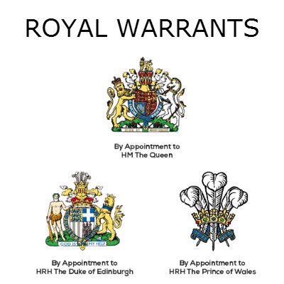 Three Royal Warrant Crests