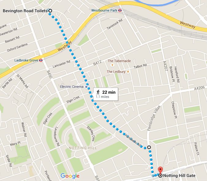 1.1 Miles Length Of Market From Tube