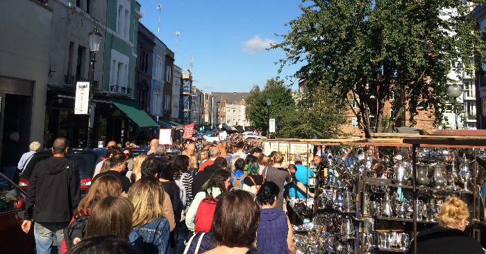 Crowed Portobell Road Market
