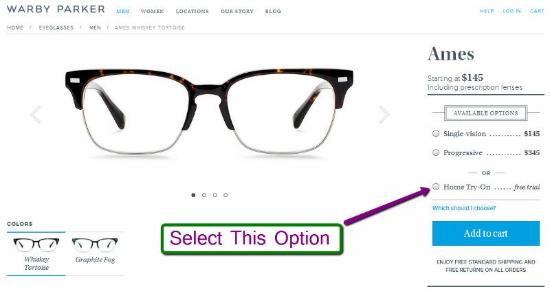 Selecting at home trial