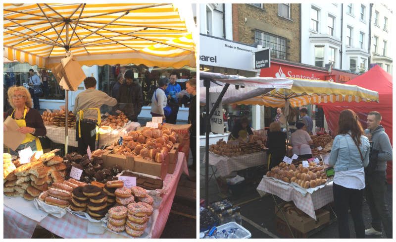 Fresh cakes on Portobello Market