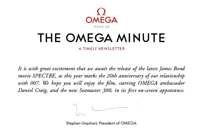 Official Omega Email Re Spectre
