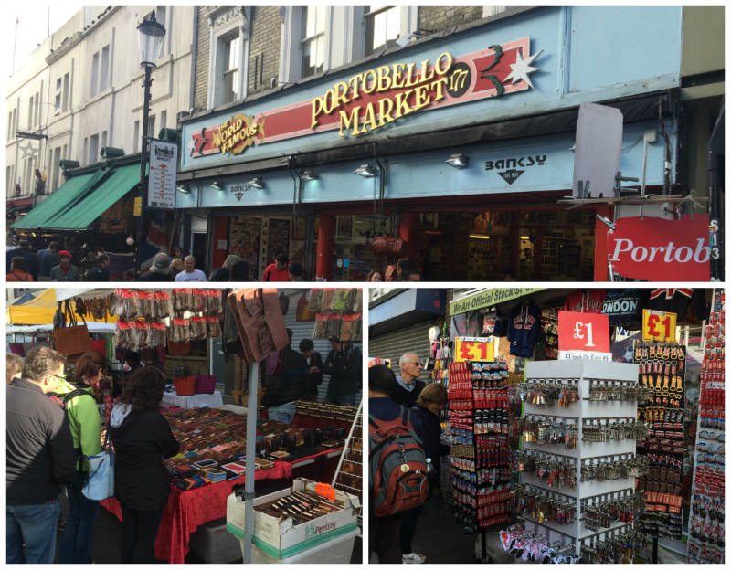 Tourist items at Porotbello Market Stalls