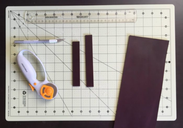 Leather strap segments cut