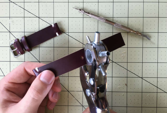 Punching out buckle holes